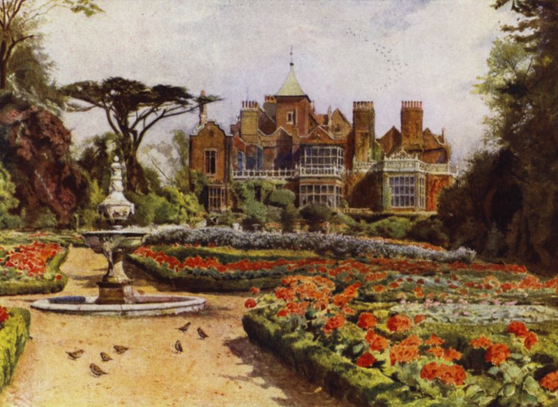 Holland House, The Dutch ou West Garden (cor litho) de Jessie MacGregor