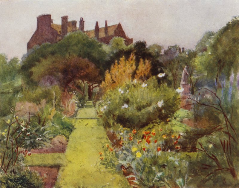 Physicke Garden, Chelsea, Vista do Jardim (cor litho) de Jessie MacGregor