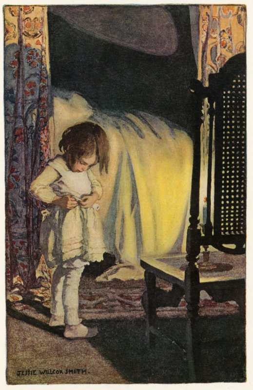 Cama no Verão (cor litho) de Jessie Willcox Smith