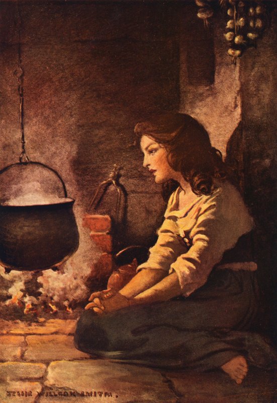 Cinderela (litografia a cores) de Jessie Willcox Smith