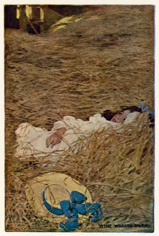 O Hayloft (lito colorido) de Jessie Willcox Smith
