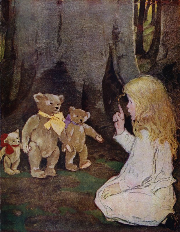Os três ursos (lito colorido) de Jessie Willcox Smith