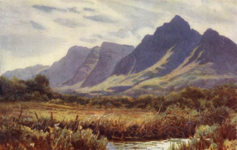 Península do Cabo, África do Sul: Table Mountain de Cape Flats (cor litho) de Joaquin Xaudaru y Echau