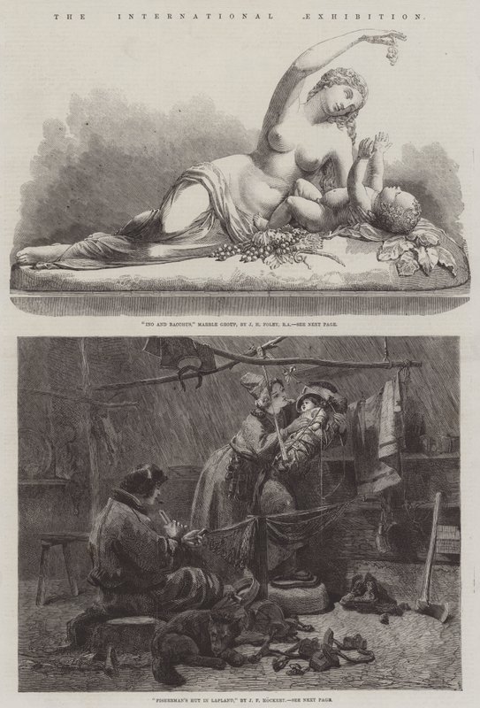 A gravura da exposição internacional de Johan Fredrik Hockert