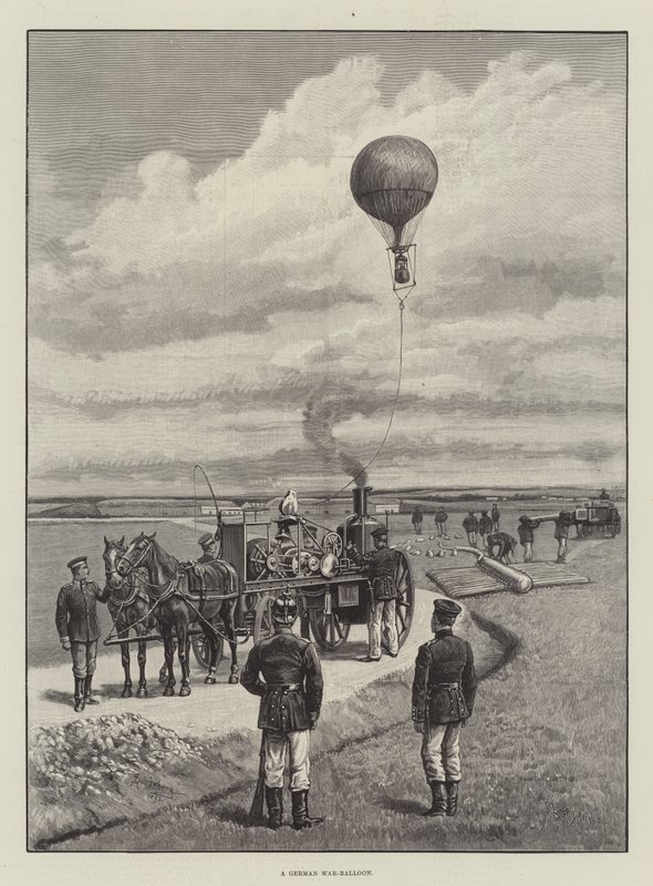 Um balão de guerra alemão de Johann Nepomuk Schonberg