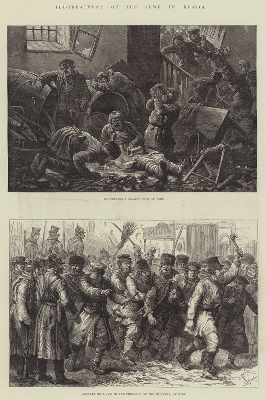 Maus tratos dos judeus na Rússia de Johann Nepomuk Schonberg