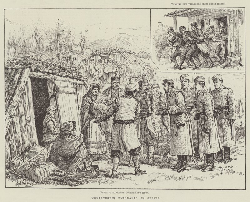 Emigrantes montenegrinos em Servia de Johann Nepomuk Schonberg
