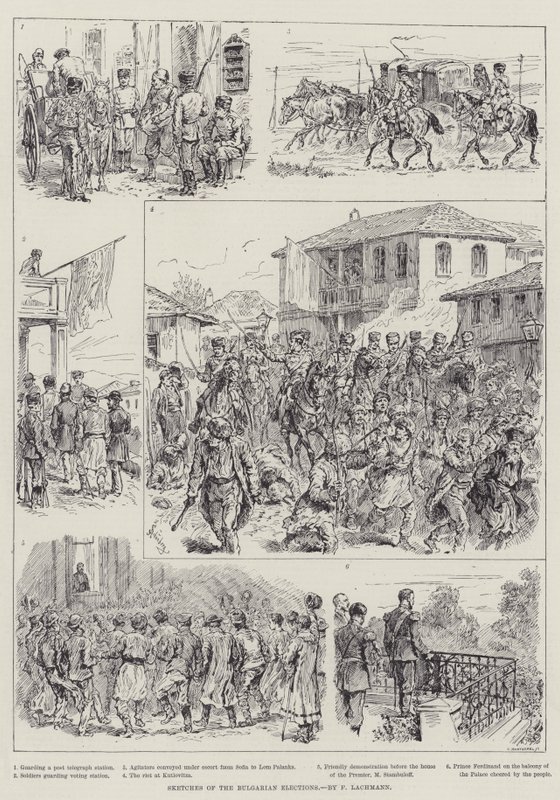 Esboços das eleições búlgaras de Johann Nepomuk Schonberg
