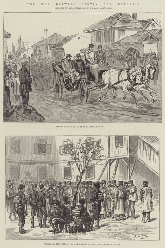 A guerra entre Servia e Bulgária de Johann Nepomuk Schonberg