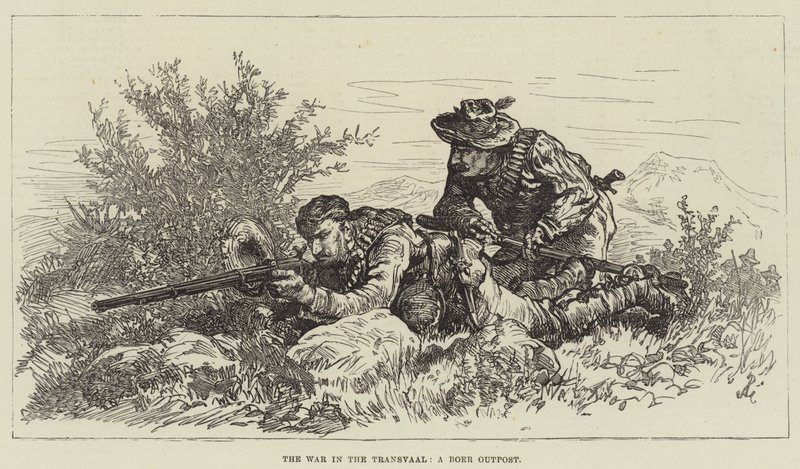 A guerra no Transvaal, um posto avançado de Boer de Johann Nepomuk Schonberg