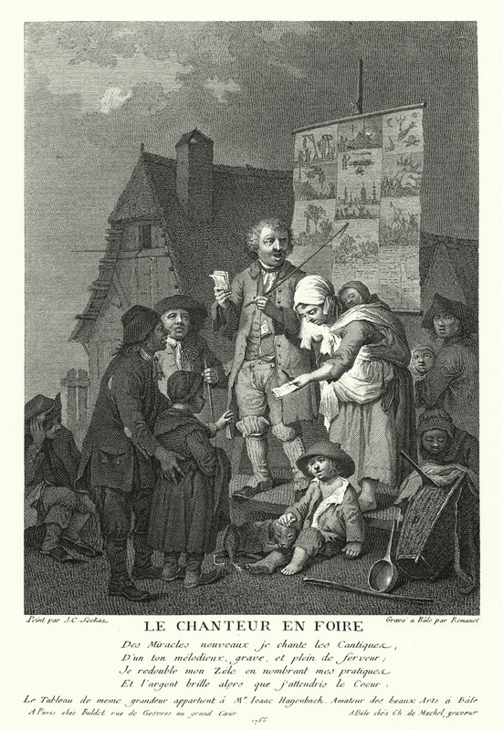 O Cantor na Feira (gravação) de Johann Conrad Seekatz