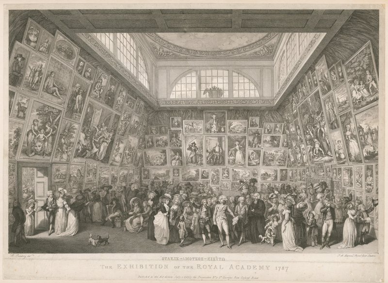 A Exposição da Real Academia 1787 de Johann Heinrich Ramberg