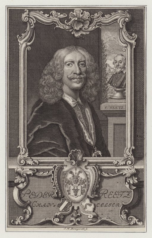 Peder Reedtz, político dinamarquês e embaixador (gravura) de Johann Martin Bernigeroth