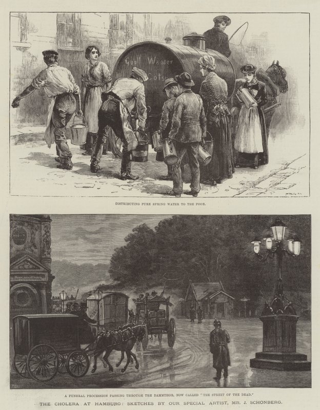 O cólera em Hamburgo de Johann Nepomuk Schonberg