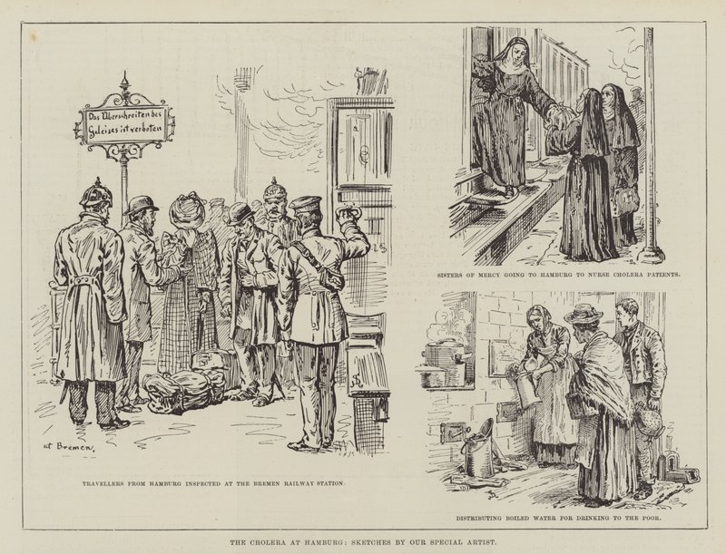 O cólera em Hamburgo de Johann Nepomuk Schonberg