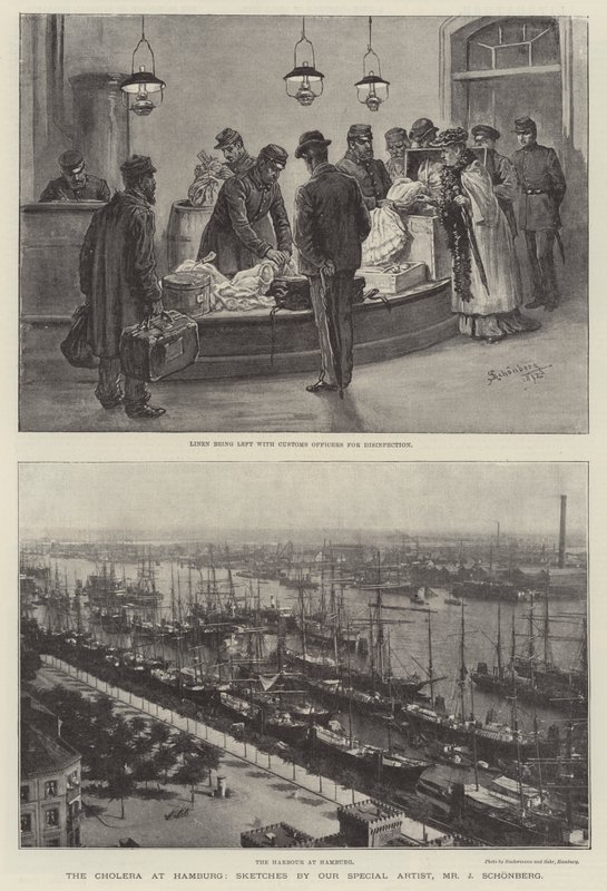 O cólera em Hamburgo de Johann Nepomuk Schonberg