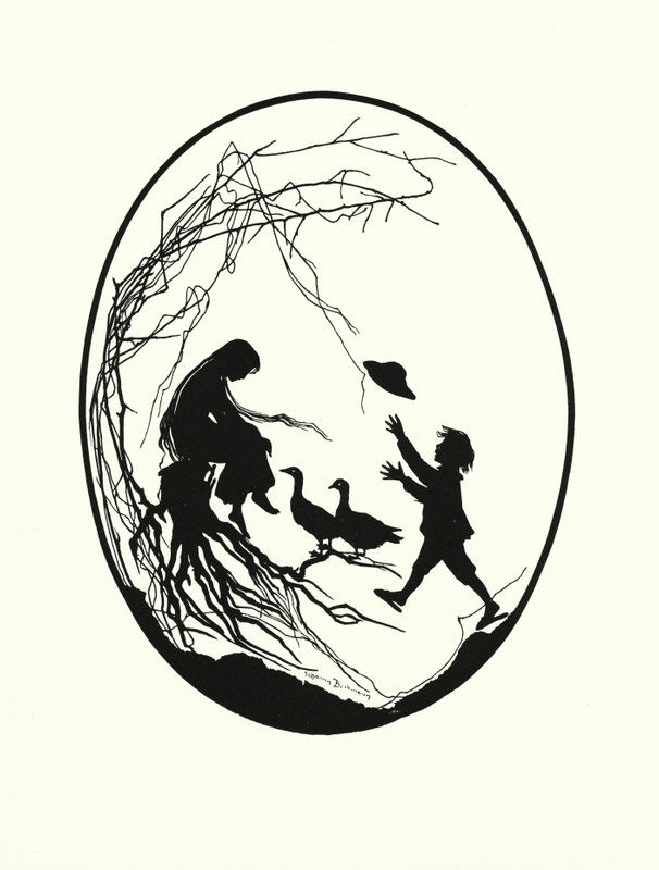 Die Gansemagd (litografia) de Johanna Beckmann