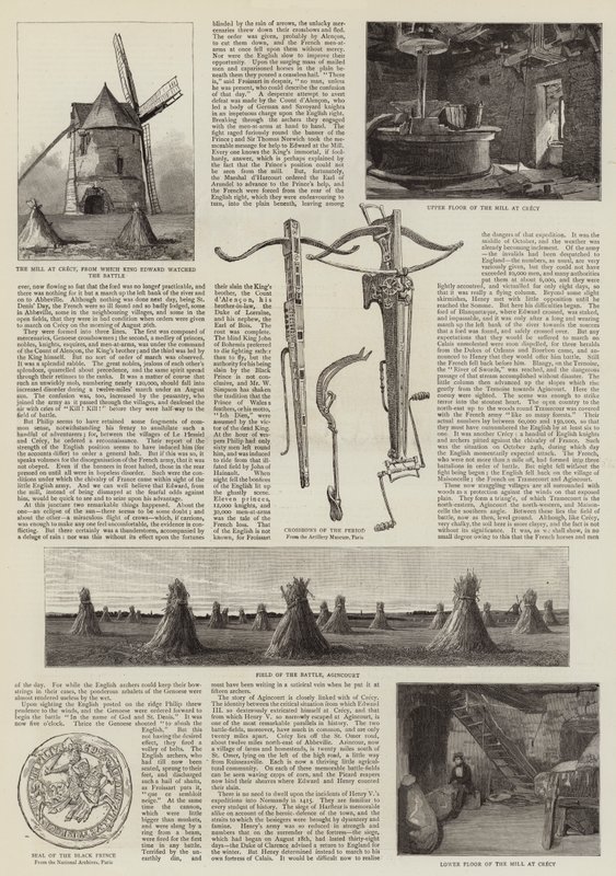 Visita de um artista aos campos de batalha de Crecy e Agincourt de John Absolon