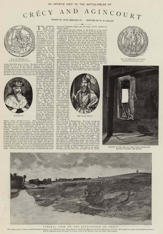 Visita de um artista aos campos de batalha de Crecy e Agincourt de John Absolon