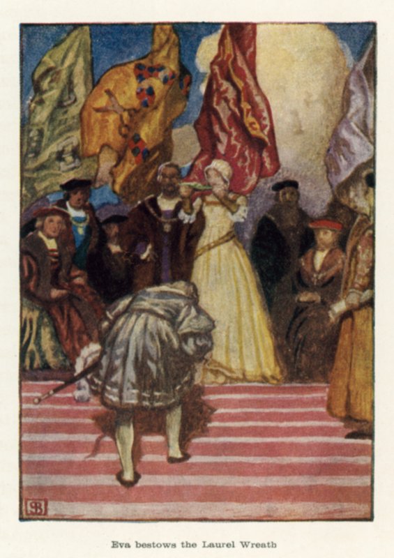 Eva confere a coroa de louros de John Byam Liston Shaw
