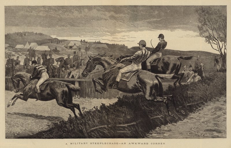 Uma corrida de obstáculos militar, um canto inábil de John Charles Dollman