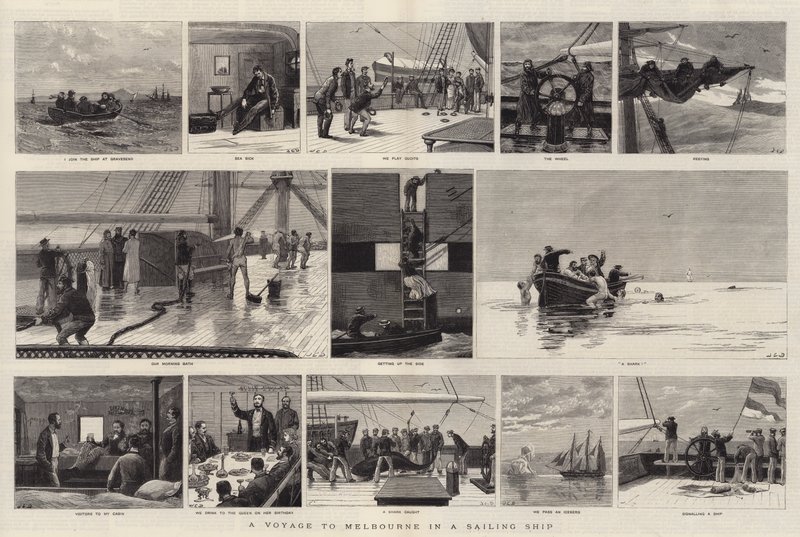 Uma viagem a Melbourne em um veleiro de John Charles Dollman