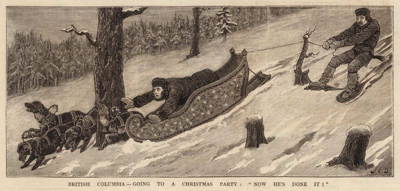 British Columbia, indo para uma festa de Natal, agora ele fez isso! de John Charles Dollman