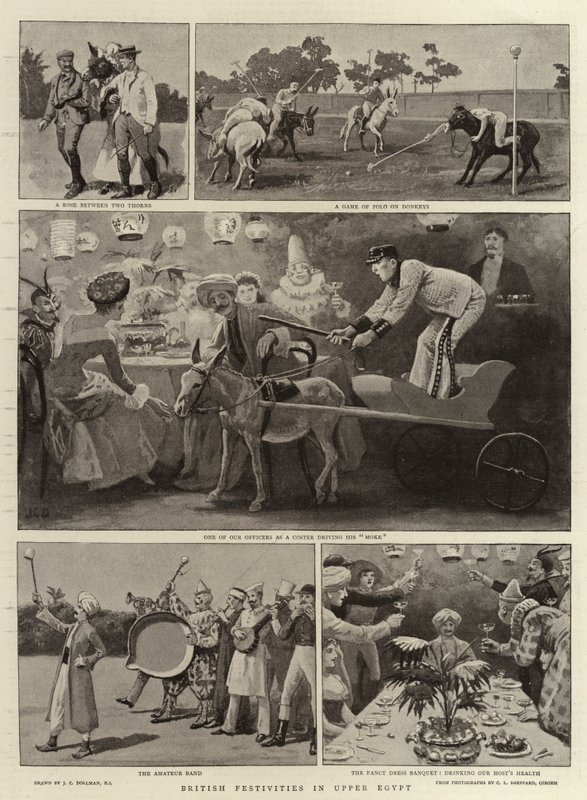 Festas britânicas na gravura do Alto Egipto de John Charles Dollman