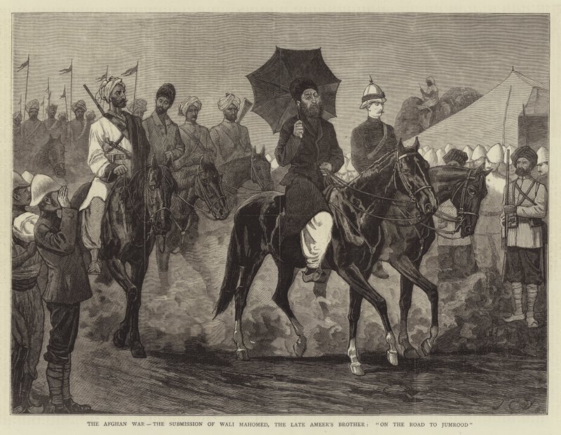 A Guerra do Afeganistão, a Submissão de Wali Mahomed, o Irmão do Late Ameer, Na Estrada para Jumrood de John Charles Dollman