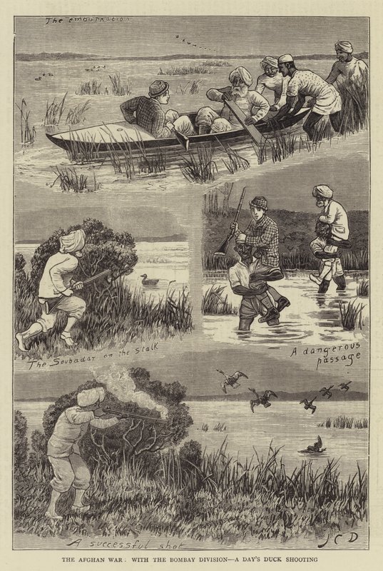 A Guerra do Afeganistão, com a Divisão de Bombaim, um tiroteio de um dia de John Charles Dollman