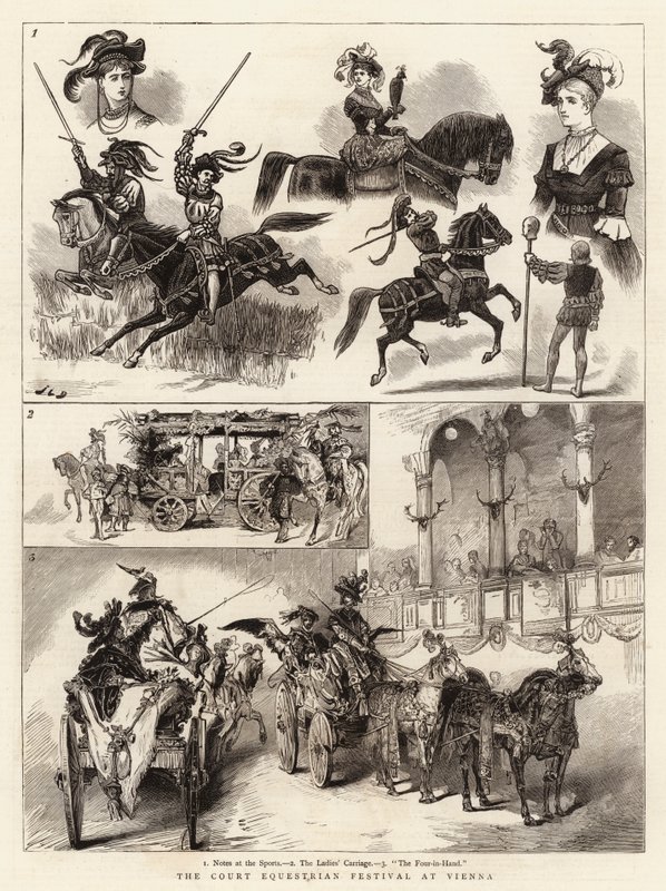 O Tribunal Equestre Festival em Viena de John Charles Dollman