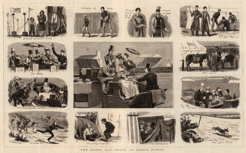 O dia de Derby, notas sobre Epsom Downs de John Charles Dollman