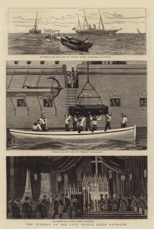 O funeral do príncipe Louis Napoleon de John Charles Dollman