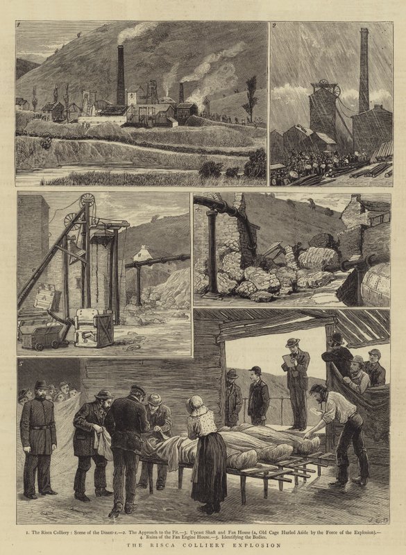A explosão de mina de Risca de John Charles Dollman