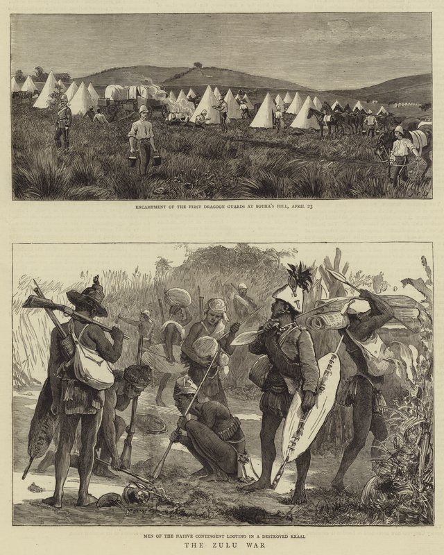A guerra zulu de John Charles Dollman