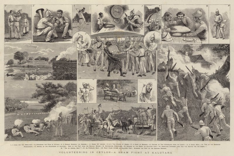 Voluntariado no Ceilão, uma luta Sham em Kalutara de John Charles Dollman