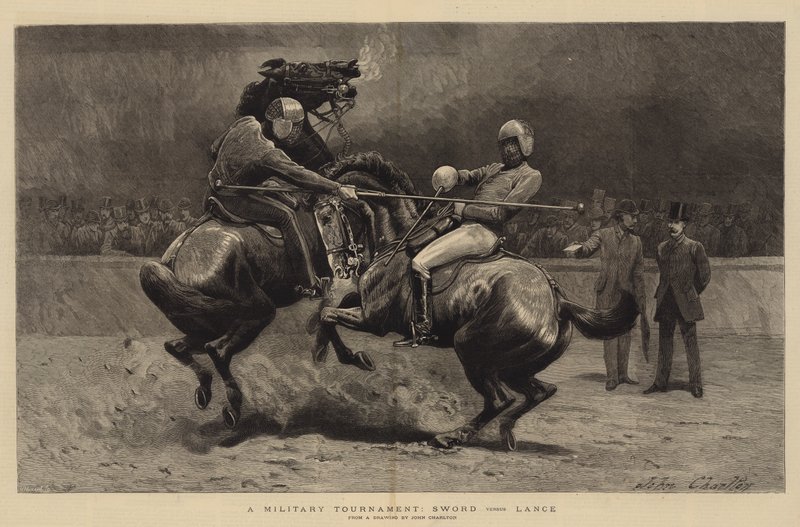 Um torneio militar, espada contra lança de John Charlton