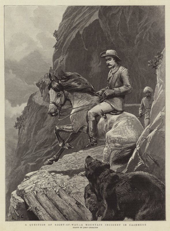 Uma questão de direito de passagem, um incidente de montanha em Cashmere de John Charlton