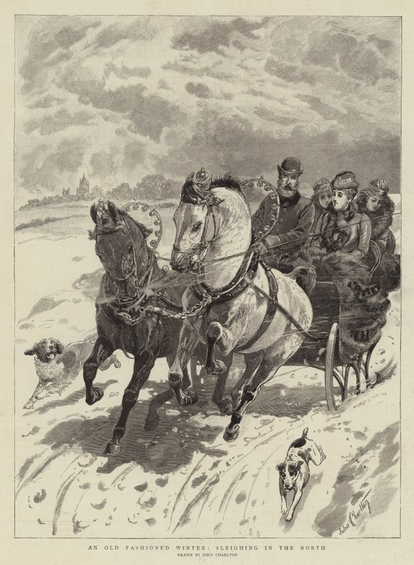 Um inverno antiquado, trenó no norte de John Charlton