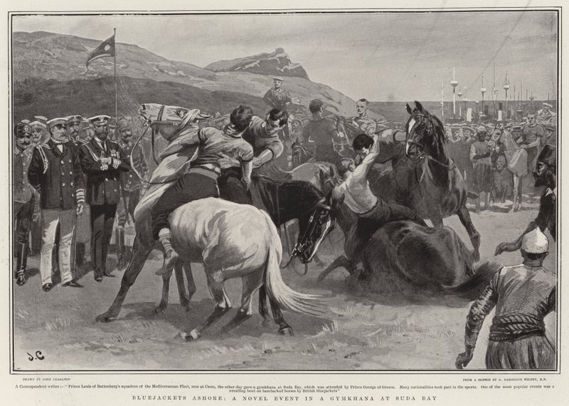 Bluejackets Ashore, um novo evento em uma gincana no Suda Bay de John Charlton
