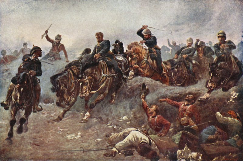 Artilharia britânica entrando nas linhas inimigas em Tel el-Kebir, 1882 de John Charlton