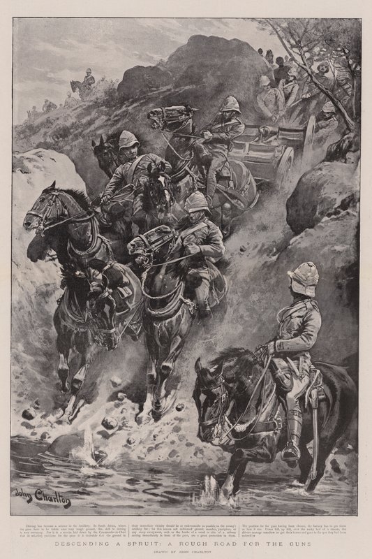 Descendo um Spruit, uma estrada difícil para as armas de John Charlton
