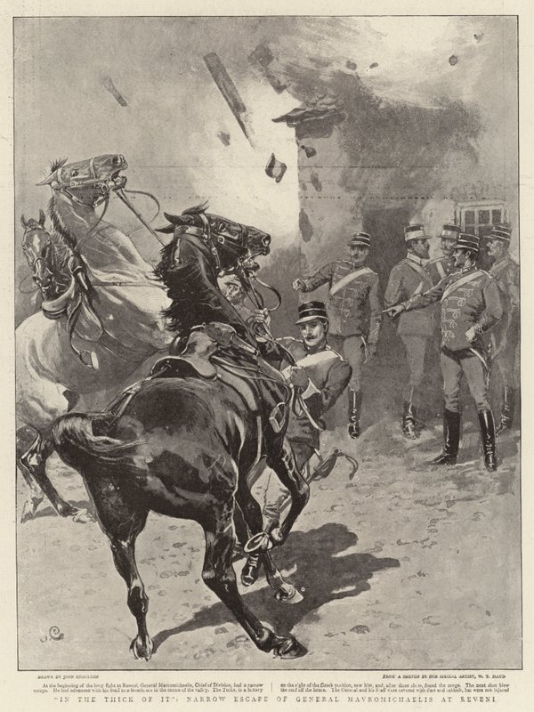 No Thick of it, fuga estreita do general Mavromichaelis em Reveni de John Charlton