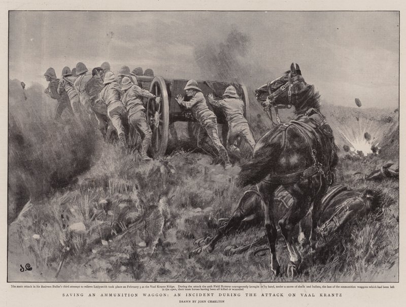 Salvando um vagão de munição, um incidente durante o ataque a Vaal Krantz de John Charlton