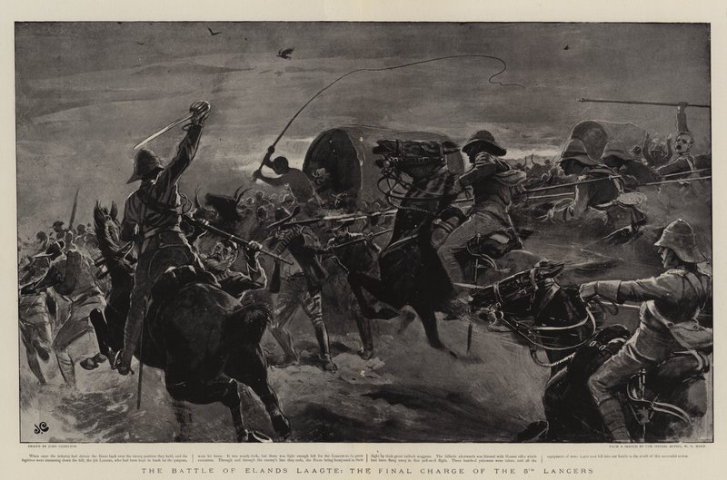 A Batalha de Elands Laagte, a Carga Final dos 5 Lancers de John Charlton