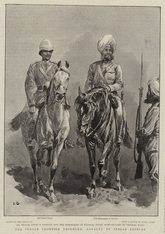 Os problemas da fronteira indiana, a lealdade dos príncipes indianos de John Charlton