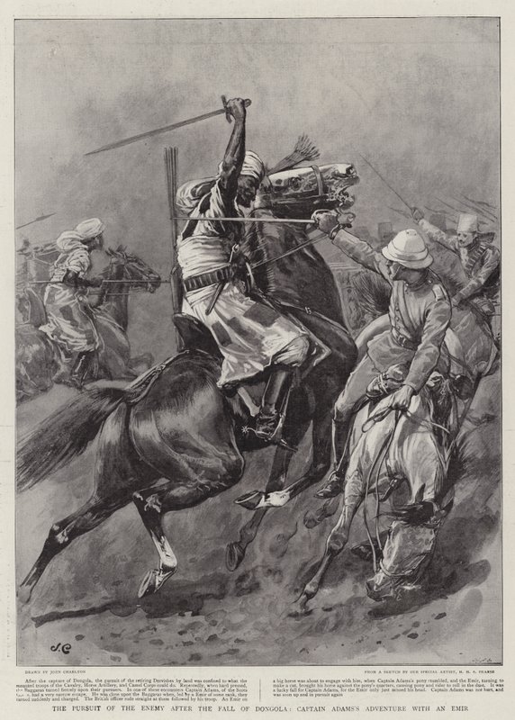 A busca do inimigo após a queda de Dongola, a aventura do capitão Adams com um emir de John Charlton