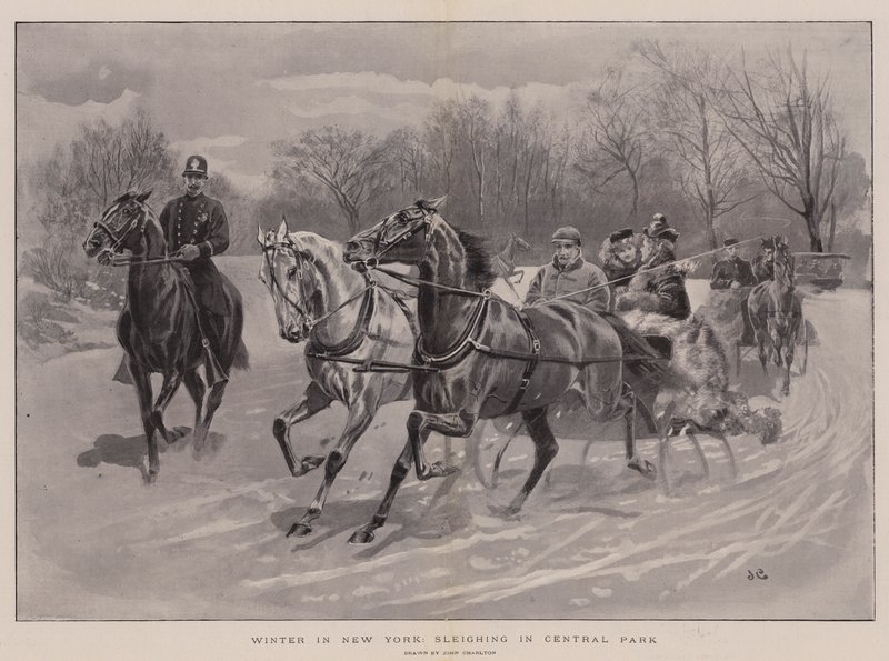 Inverno em Nova York, Sleighing no Central Park de John Charlton