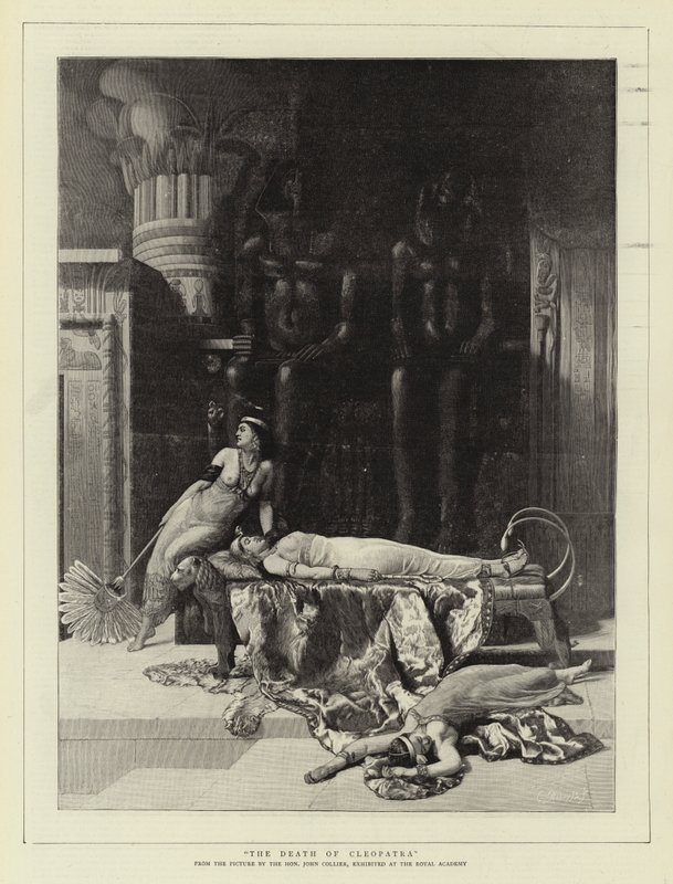 A morte de Cleópatra de John Collier