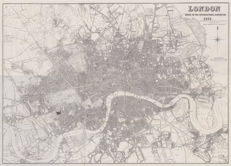 Londres, guia para a exposição internacional, 1862 de John Dower